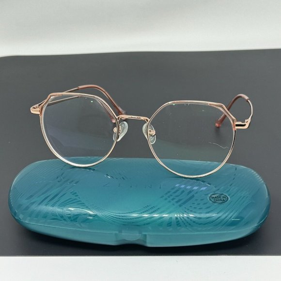 Zenni 159719 Round Eyeglasses Frame Rose Gold 51 [] 19 143 - Picture 1 of 10